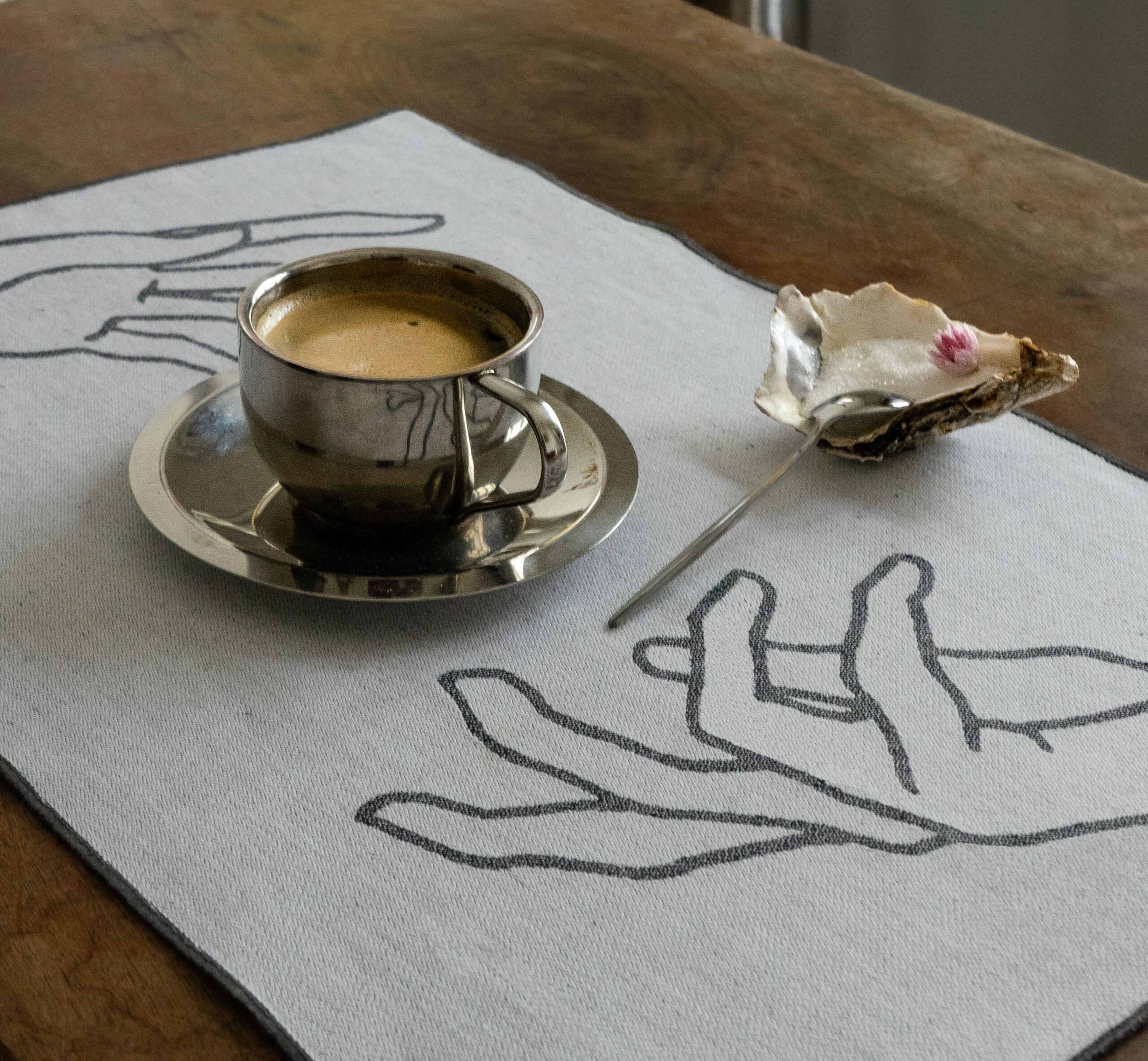Reversible placemat in jacquard Manos 33 x 50 - Image 3