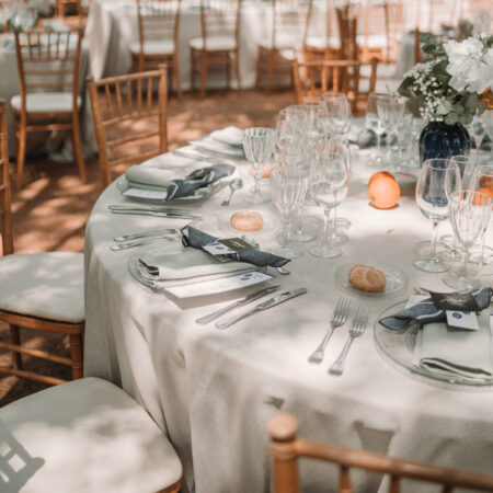 Set de 4 servilletas de cóctel Manos reversibles en Jacquard · Bodas & eventos