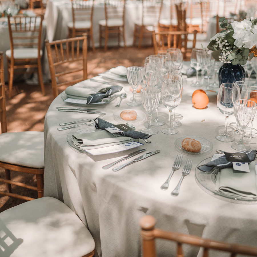 Set de 4 servilletas de cóctel Manos reversibles en Jacquard · Bodas & eventos