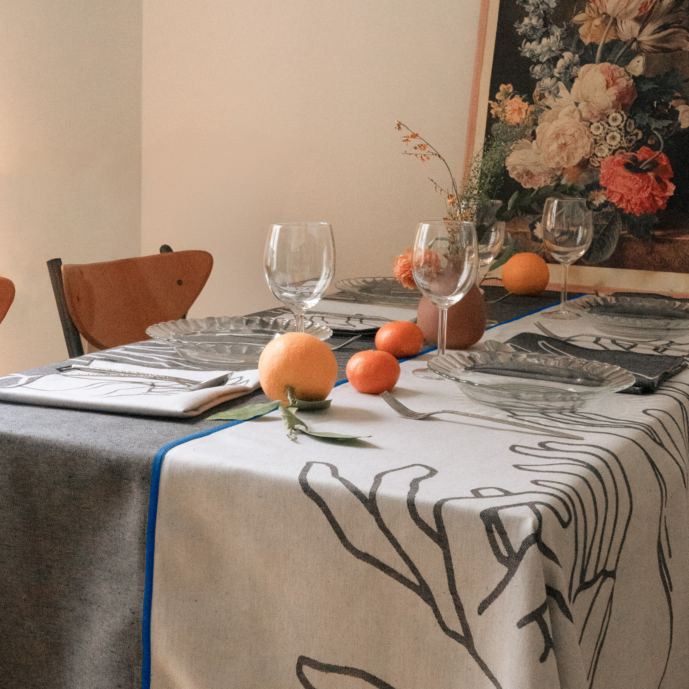 Conjunto de mesa Ritual Manos · 4 comensales
